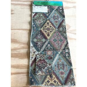 Vintage Greeff Upholstery Fabric Sample Rosswood Tapestry 18x26 Belgium